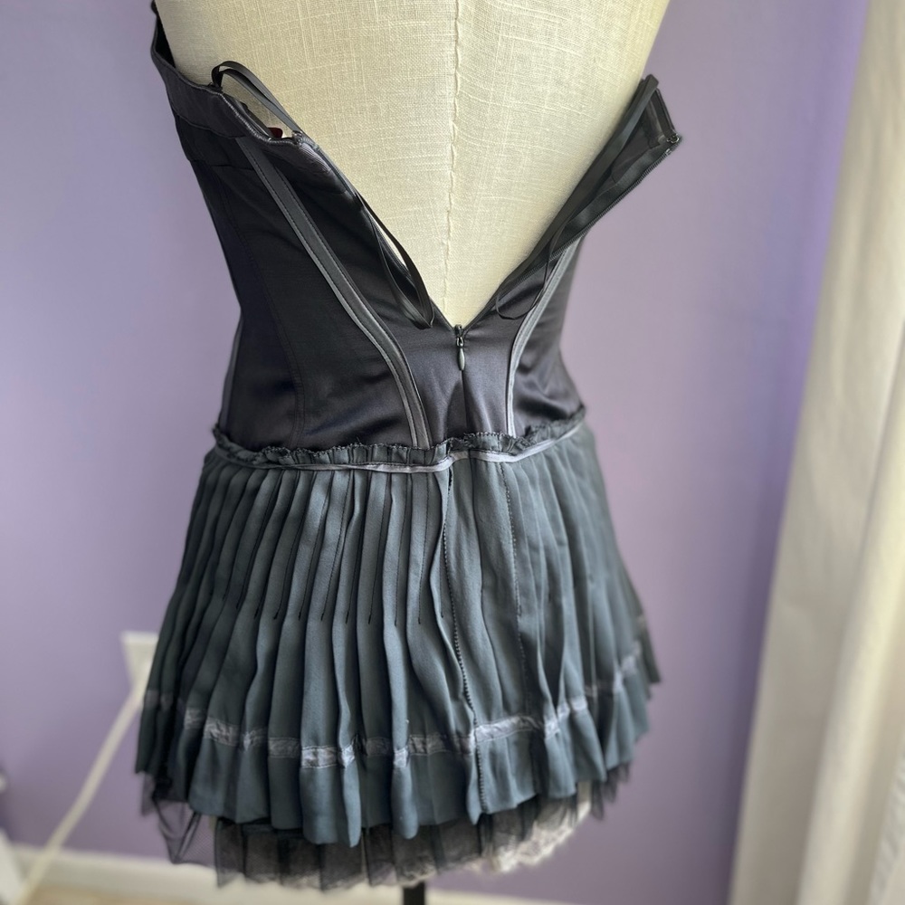 BCBGMAXAZRIA Runway corset pleated lace mini strapless dress - Picture 14 of 15